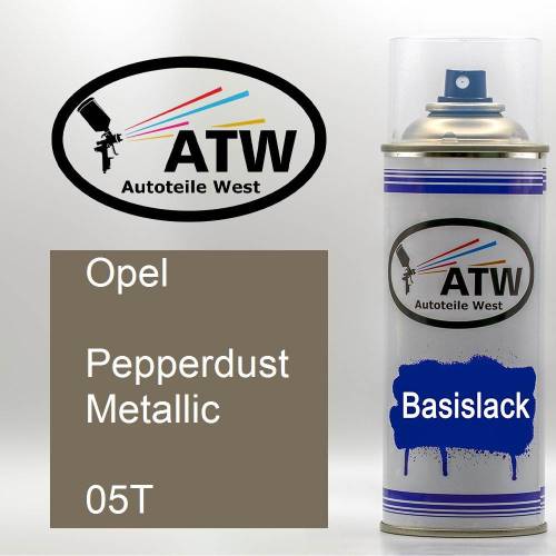 Opel, Pepperdust Metallic, 05T: 400ml Sprühdose, von ATW Autoteile West.